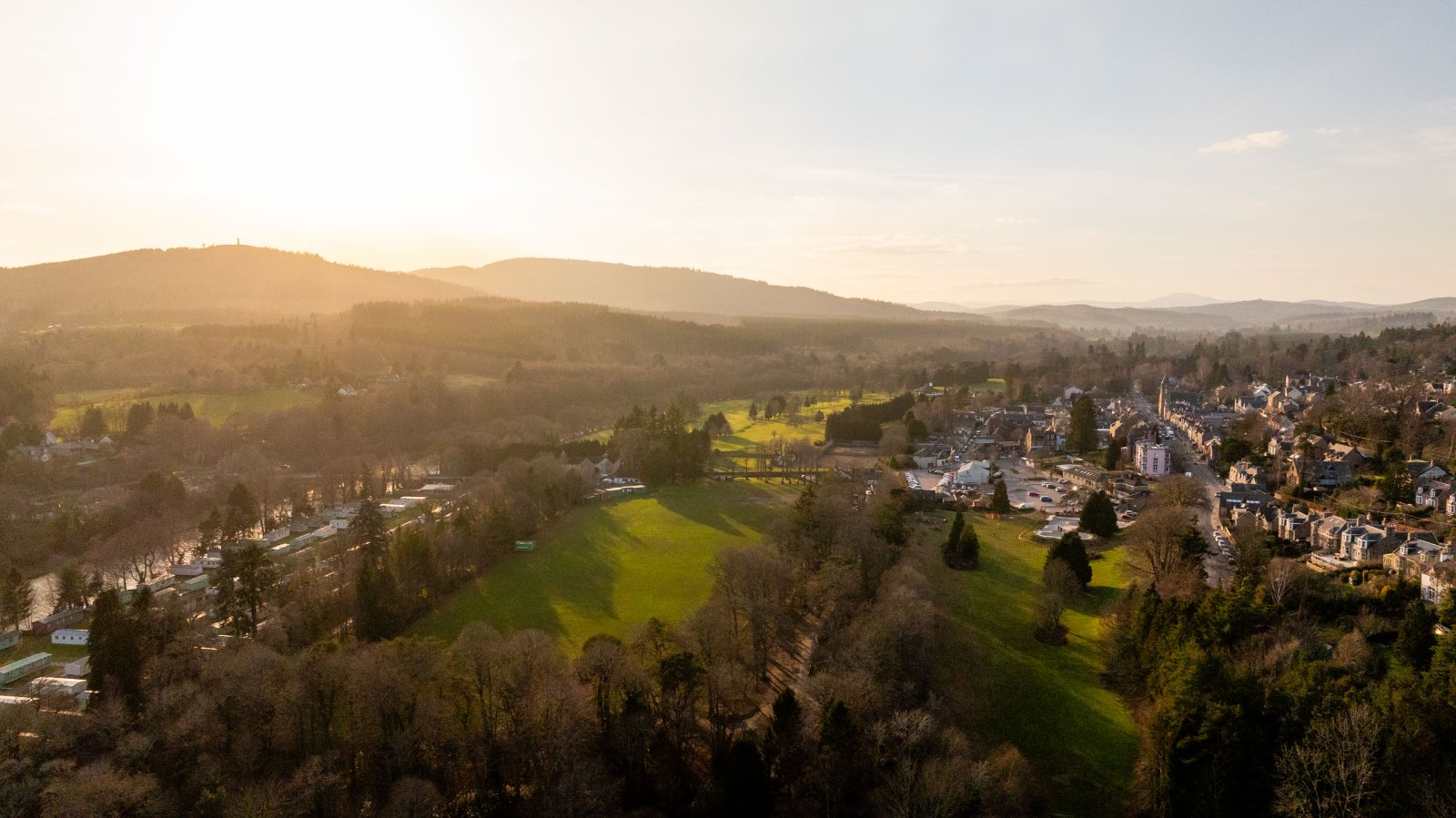 Banchory and Royal Deeside at golden hour